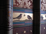 SX03388 Birds painted on wall of Cardiff castle library.jpg